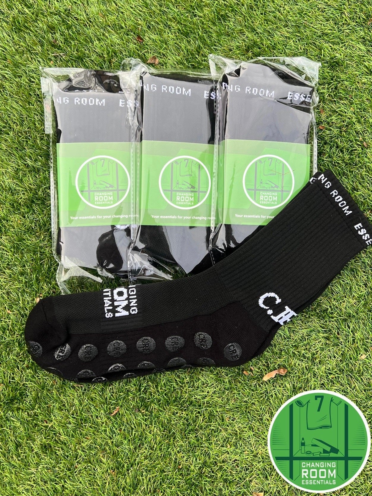4 X C.R.E Black Premium Socks