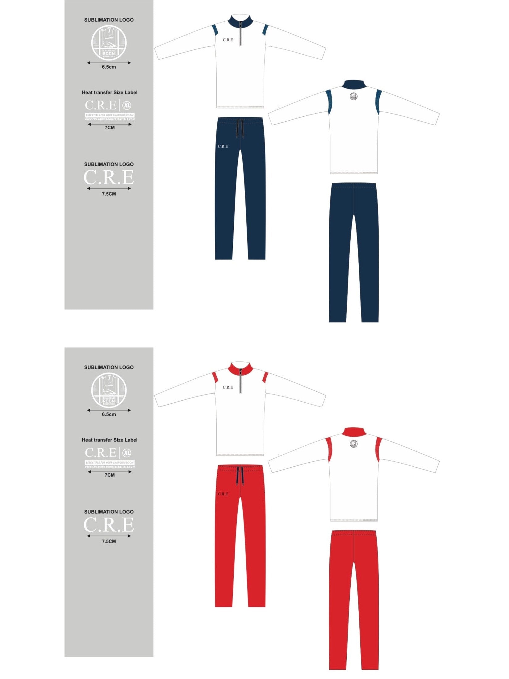 COMBO - 1/4 Zip & Training shirt