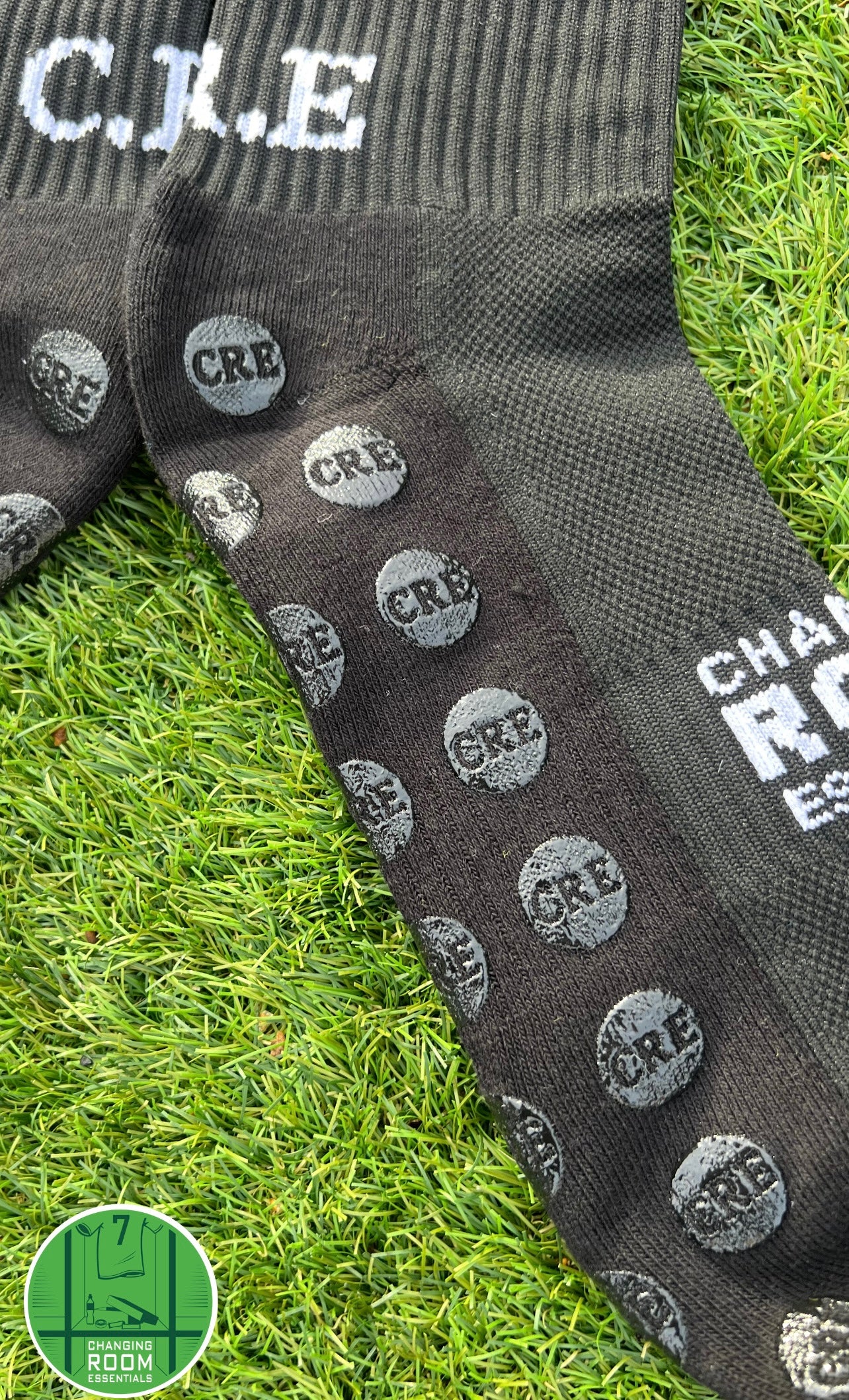 Black C.R.E Premium Grip Socks