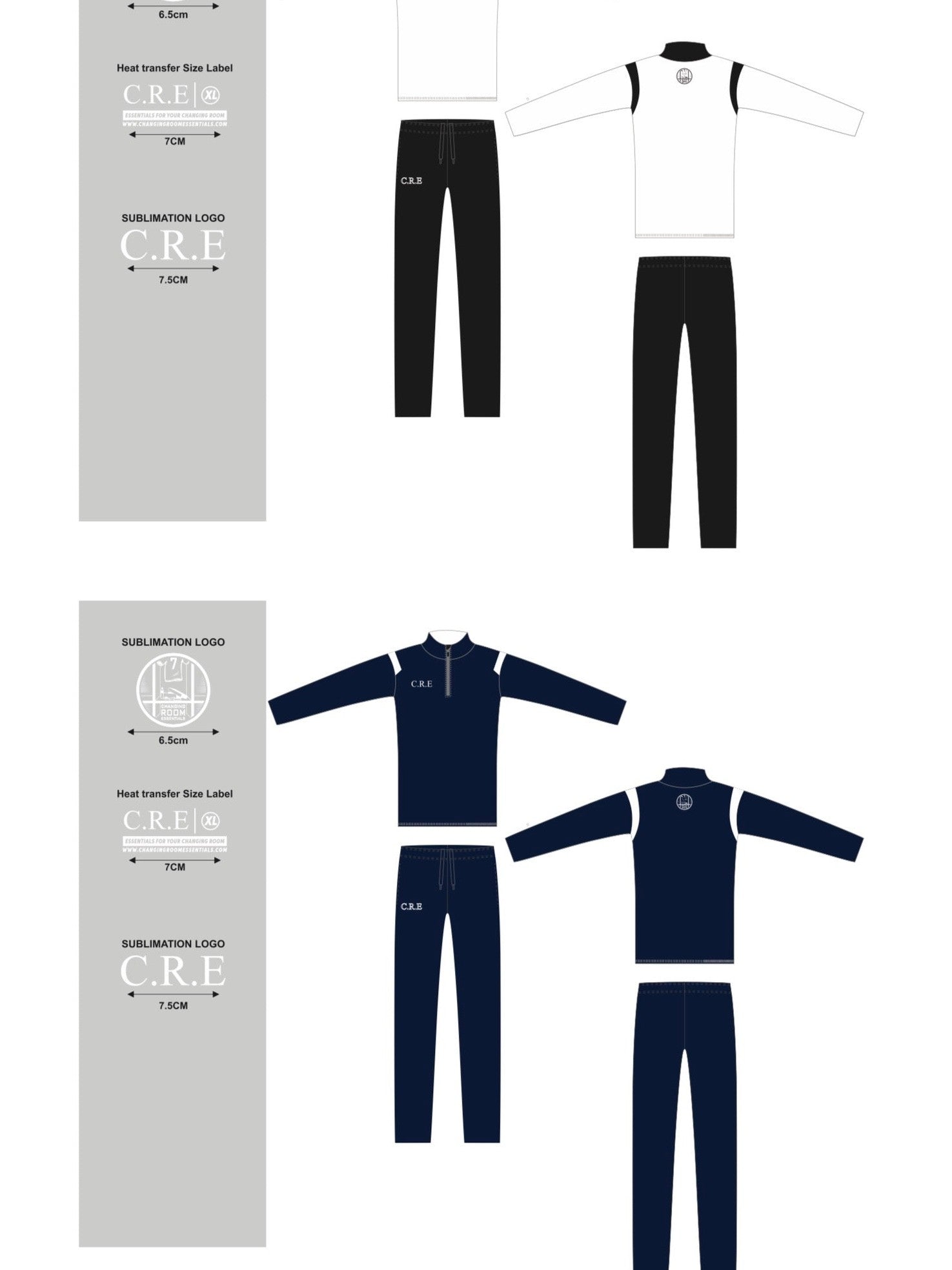 COMBO - 1/4 Zip & Training shirt