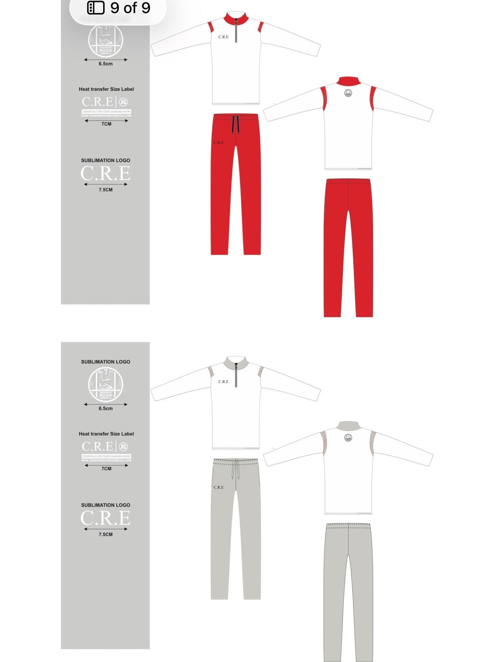 COMBO - 1/4 Zip & Training shirt