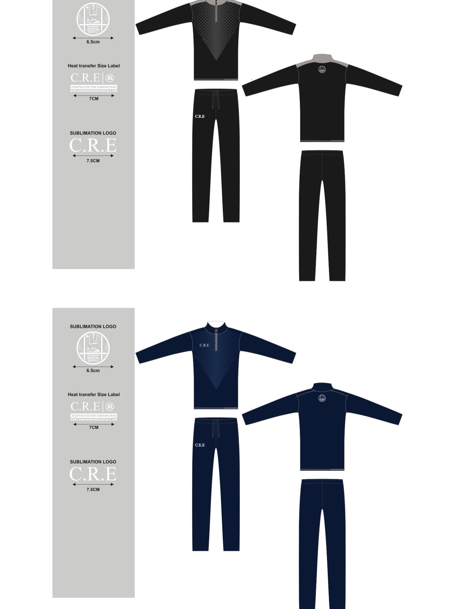 COMBO - 1/4 Zip & Training shirt