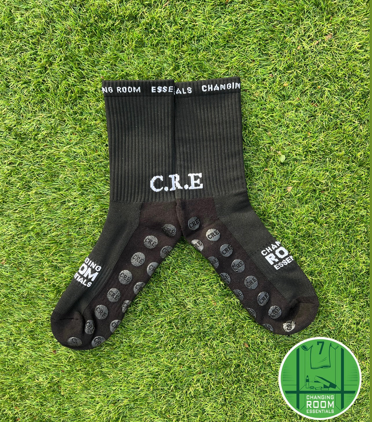 Black C.R.E Premium Grip Socks