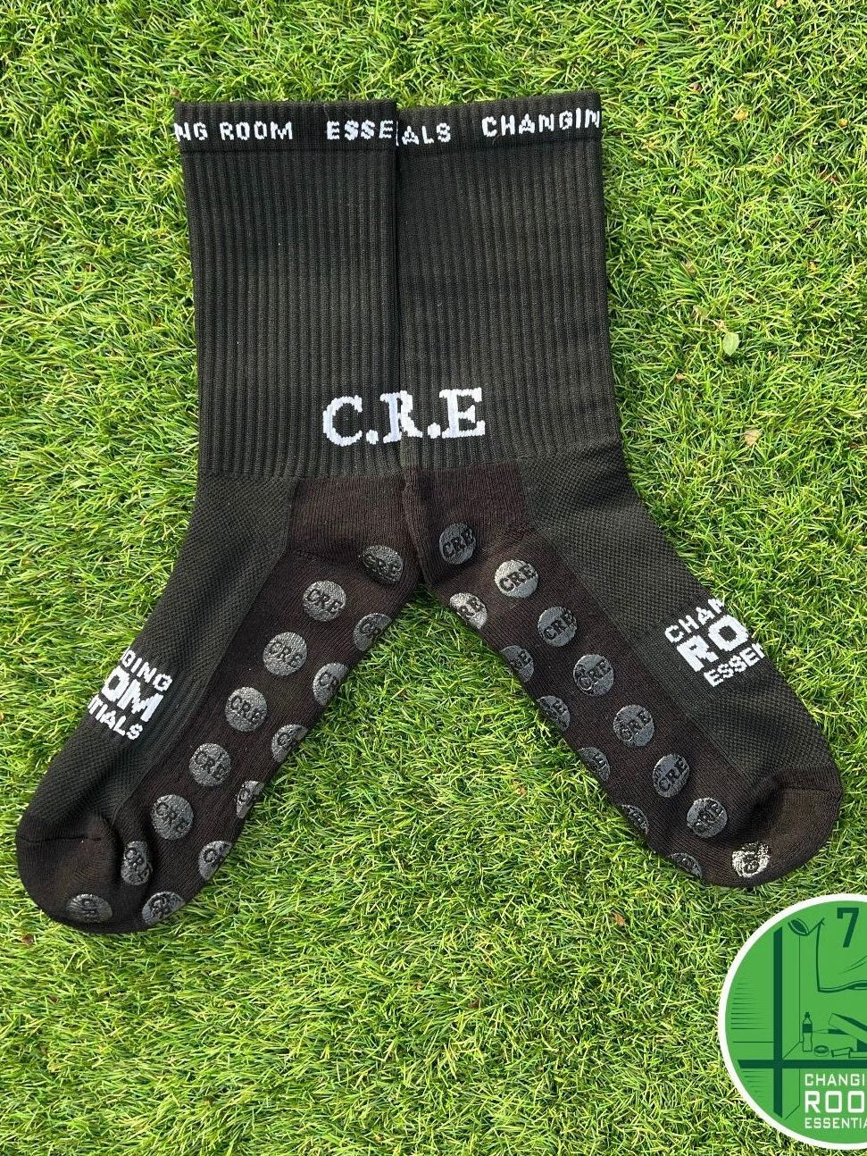 Black C.R.E Premium Grip Socks