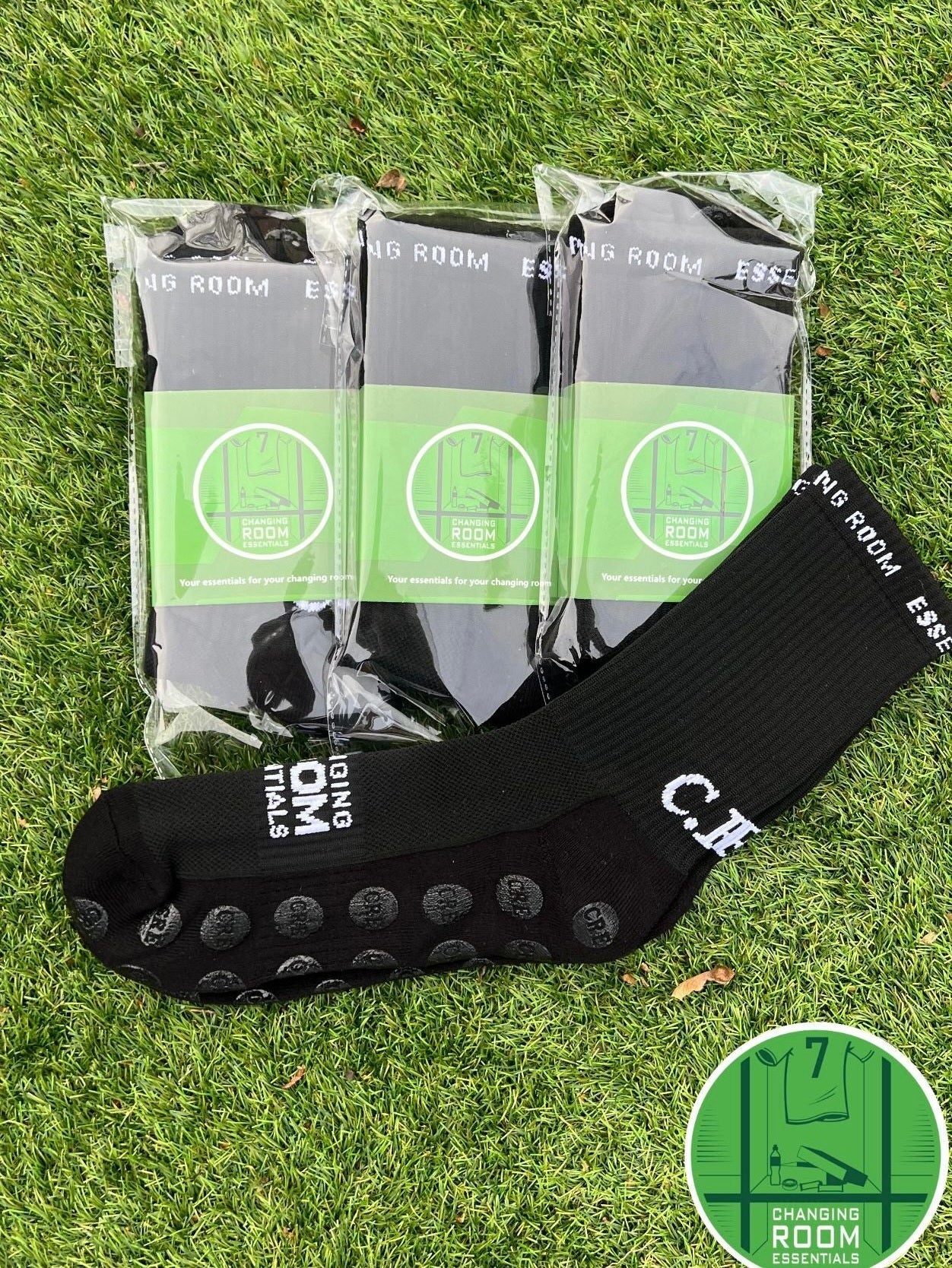 Black C.R.E Premium Grip Socks