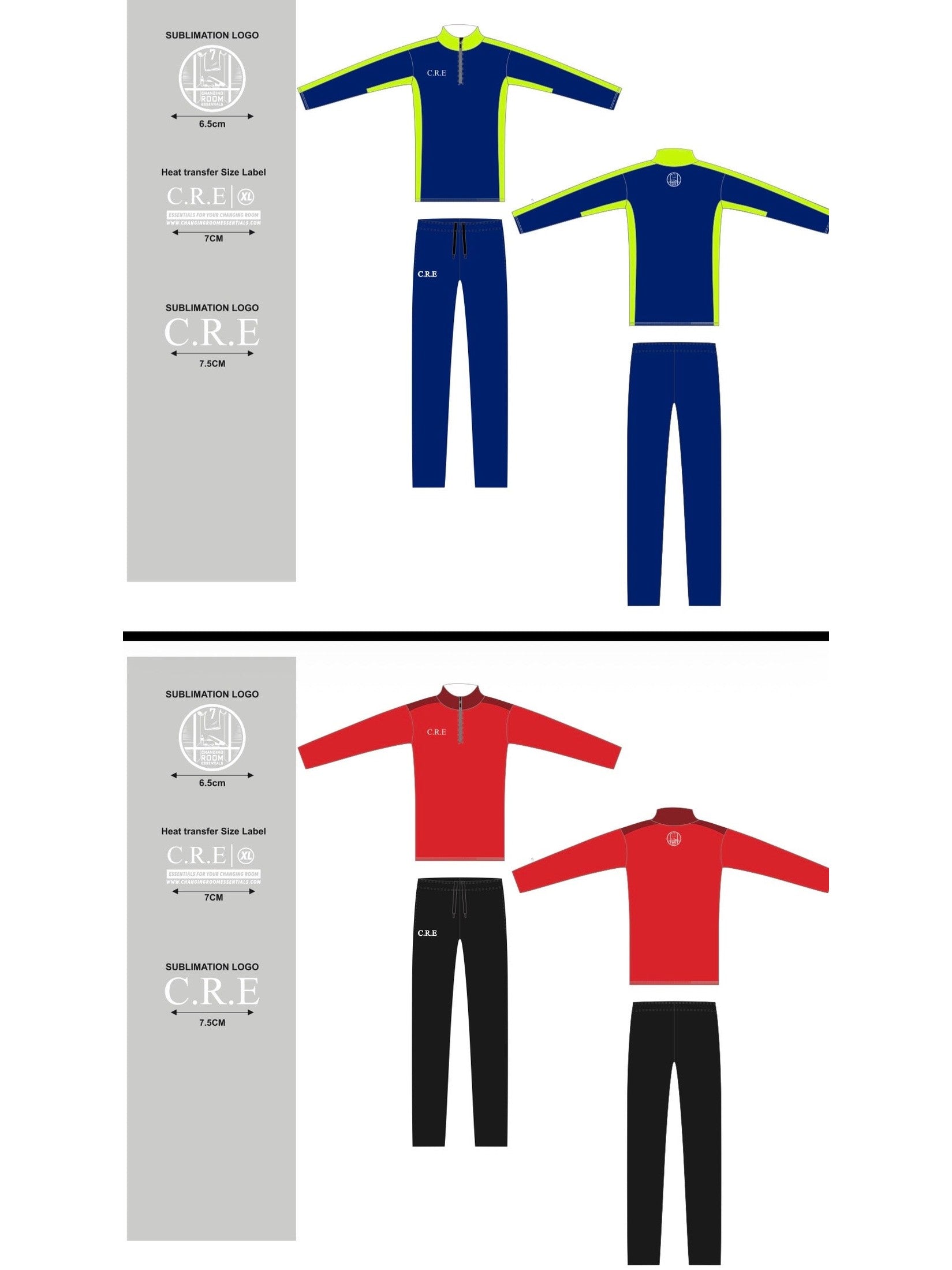 COMBO - 1/4 Zip & Training shirt