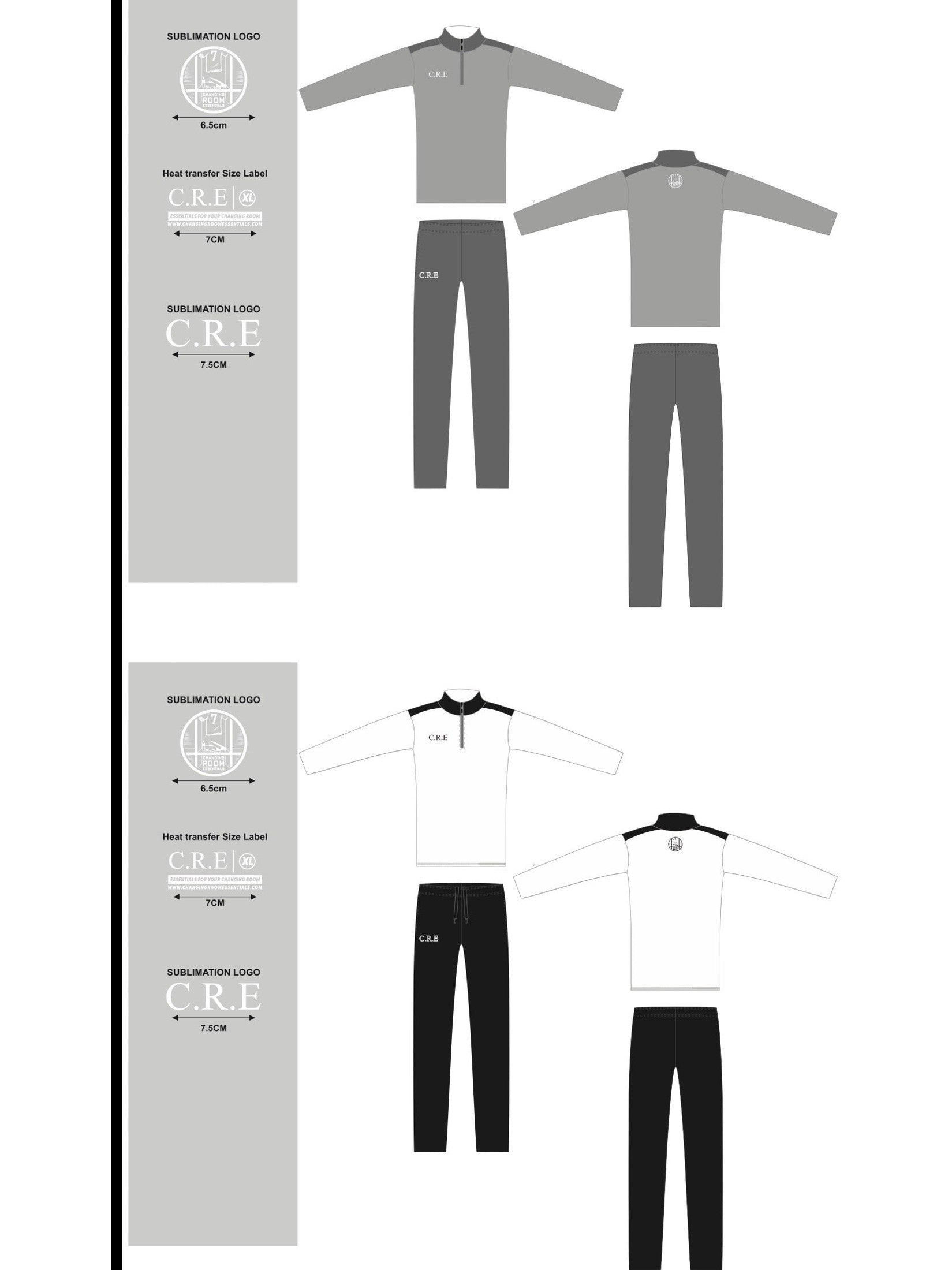 COMBO - 1/4 Zip & Training shirt