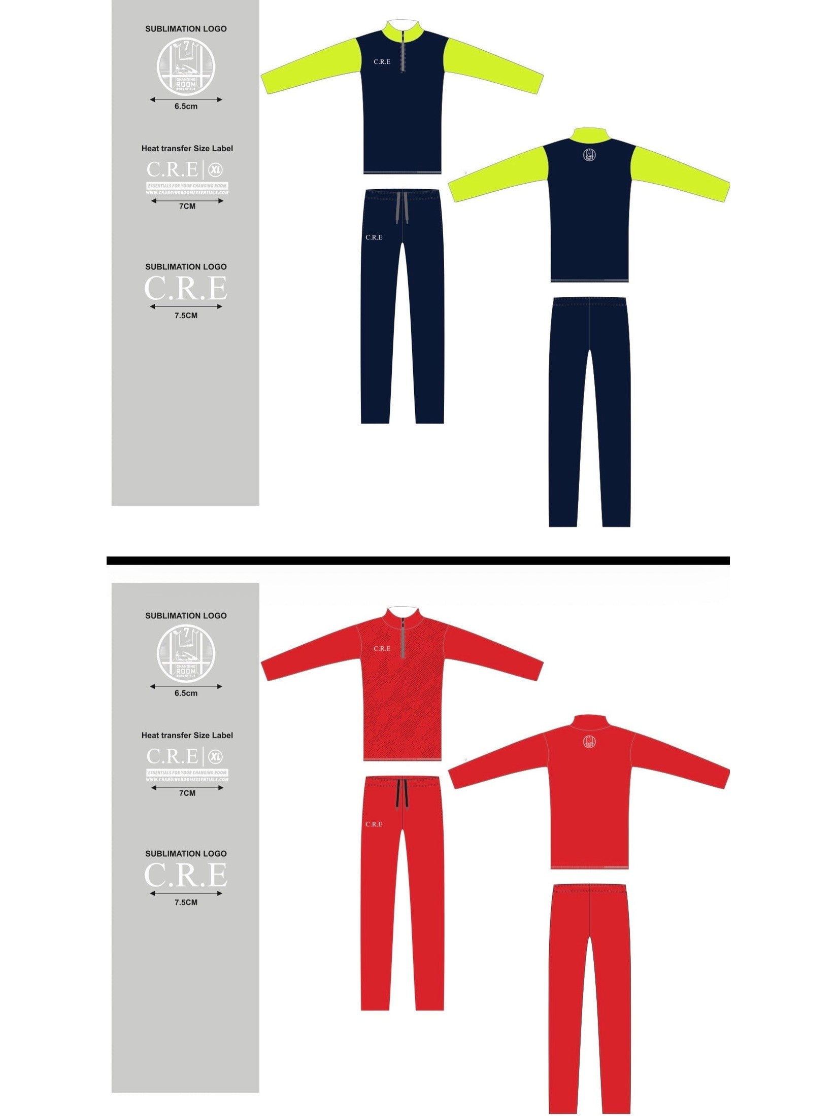 COMBO - 1/4 Zip & Training shirt