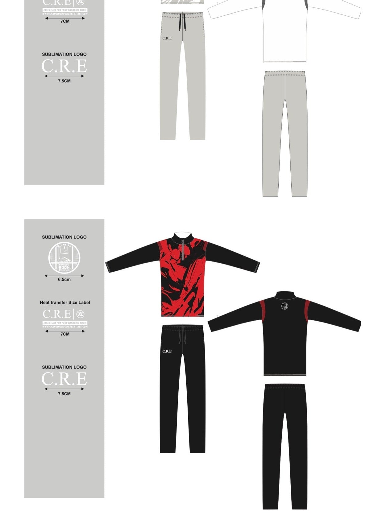 COMBO - 1/4 Zip & Training shirt